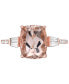 ფოტო #5 პროდუქტის EFFY® Morganite (3-1/6 ct. t.w.) & Diamond (1/4 ct. t.w.) Ring in 14k Rose Gold