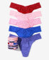 Фото #1 товара Women's Holiday 5 Pack Original Rise Thong Underwear
