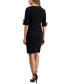 Petite Tie-Sleeve Scuba Crepe Sheath Dress