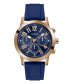 Фото #1 товара Часы Guess Men's Silicone Blue 44mm