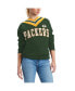 Фото #1 товара Women's Green Green Bay Packers Heidi Raglan V-Neck Sweater