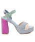 ფოტო #1 პროდუქტის Women's Heeled Suede Sandals With Platform BL By Multicolor