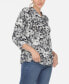 Фото #3 товара Women's Pleated Floral Print Blouse