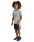 ფოტო #4 პროდუქტის Toddler & Little Boys 2-Pc. Soccer Ball Logo Graphic T-Shirt & 3-Stripes Colorblocked Mesh Shorts Set