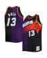 ფოტო #1 პროდუქტის Men's Steve Nash Purple, Black Phoenix Suns Big and Tall Hardwood Classics 1996-97 Split Swingman Jersey