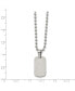Фото #3 товара Chisel brushed Reversible Dog Tag Ball Chain Necklace