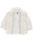 Фото #2 товара Baby Crochet Sherpa Jacket - Cream 6M