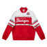 Фото #1 товара Mitchell & Ness Special Script Heavyweight Satin Football Jacket Mens Red Casual