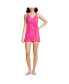 Women's DD-Cup Chlorine Resistant Tulip Wrap Swim Dress One Piece Swimsuit