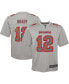 Big Boys Tom Brady Gray Tampa Bay Buccaneers Atmosphere Game Jersey