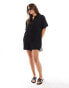 Фото #2 товара ASOS DESIGN shirt romper playsuit in black