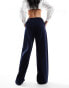 Фото #8 товара Stradivarius tailored pull on trouser in navy