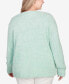 ფოტო #2 პროდუქტის Plus Size Imitation Pearl Studded Metallic Eyelash Sweater