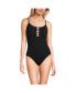 Фото #1 товара Women's Chlorine Resistant Lace Up One Piece Swimsuit