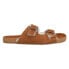 Фото #1 товара COCONUTS by Matisse Victory Buckle Shearling Slide Womens Brown Casual Sandals