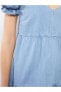 Фото #11 товара Платье LC WAIKIKI XSIDE Kalp Yakalı Короткое платье из джинсовой ткани