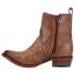 Фото #3 товара Corral Boots Cutout Hand Painted Round Toe Cowboy Booties Womens Brown Dress Boo