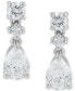 Lab Grown Diamond Pear & Round Drop Earrings (2 ct. t.w.) in 14k White Gold - фото #3