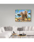 Howard Robinson 'Elephants And Giraffes' Canvas Art - 19" x 14" x 2"