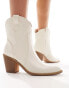 Фото #1 товара Glamorous western ankle boots in cream