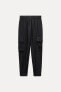 Cargo trousers with elasticated waistband