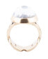 Etto Black Mother of Pearl Golden Bronze Oval Ring