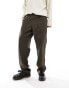 Vans fatigue loose fit tapered trousers in dark brown