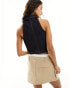 Cotton On zip front halter denim fitted vest top