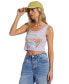 Juniors' Wild Waves Cropped Tank Top