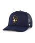 Men's Navy Milwaukee Brewers Foamo Trucker Snapback Hat