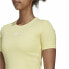 Women’s Short Sleeve T-Shirt Adidas Techfit Training Yellow