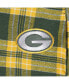 ფოტო #5 პროდუქტის Men's Green, Black Green Bay Packers Big and Tall Flannel Sleep Set