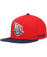 Фото #4 товара Men's Red, Navy New Jersey Nets Hardwood Classics Team Side Fitted Hat