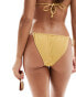 & Other Stories glitter tie side bikini brief in gold Золотистый, EU 44 - EU 44 - фото #4