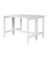Фото #5 товара Farmhouse Wood Extendable Dining Table with Drop Leaf for Small Places, Gray