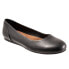 Softwalk Sonoma S1862-013 Womens Black Narrow Leather Ballet Flats Shoes 7