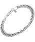 ფოტო #2 პროდუქტის Stainless Steel Wide Flattened Curb Chain Bracelet