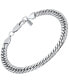 Stainless Steel Wide Flattened Curb Chain Bracelet