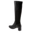 Trotters Kirby T2061-011 Womens Black Leather Zipper Knee High Boots