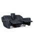 Фото #4 товара White Label Emilia 76" Double Reclining Love Seat with Center Console