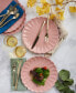 Фото #3 товара Pink Scalloped Dinner Plates, Set of 4