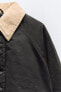 Фото #8 товара Куртка из ткани с вощеным покрытием с контрастным воротником ZARA