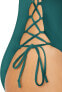 Фото #2 товара Bikini Lab Women's 243694 Dark Teal Side Tie High Leg One Piece Swimsuit Size M