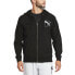 Фото #1 товара Puma Full Zip Logo Hoodie Mens Black Casual Athletic Outerwear 532416-01