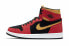 Кроссовки высокие Jordan Air Jordan 1 Zoom Air CMFT "Chile Red" Розово-черно-желтые Nike Красно-черный, 44 - фото #3