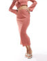 Фото #2 товара Pretty Lavish textured midaxi skirt co-ord in terracotta