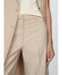 ფოტო #3 პროდუქტის Women's Pleat Straight Trousers