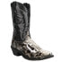 Фото #2 товара Laredo Monty Croc Snip Toe Cowboy Mens Black Dress Boots 68067