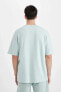Erkek T-shirt A8916ax/be525 Lt.blue