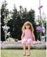 ფოტო #2 პროდუქტის Girl Peasant Dress With Frill Sleeves Vichy Dusty Rose - Child